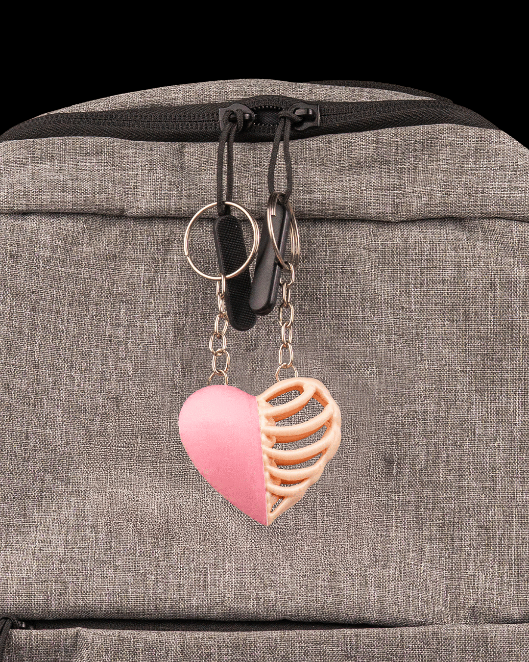Magnetic Dual Heart Keychain