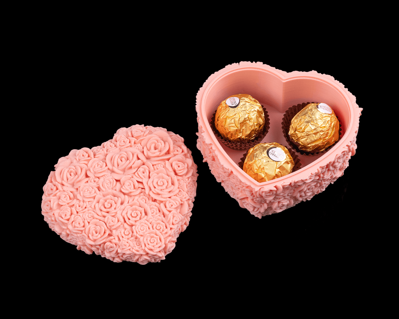 Decorative Rose Heart Box