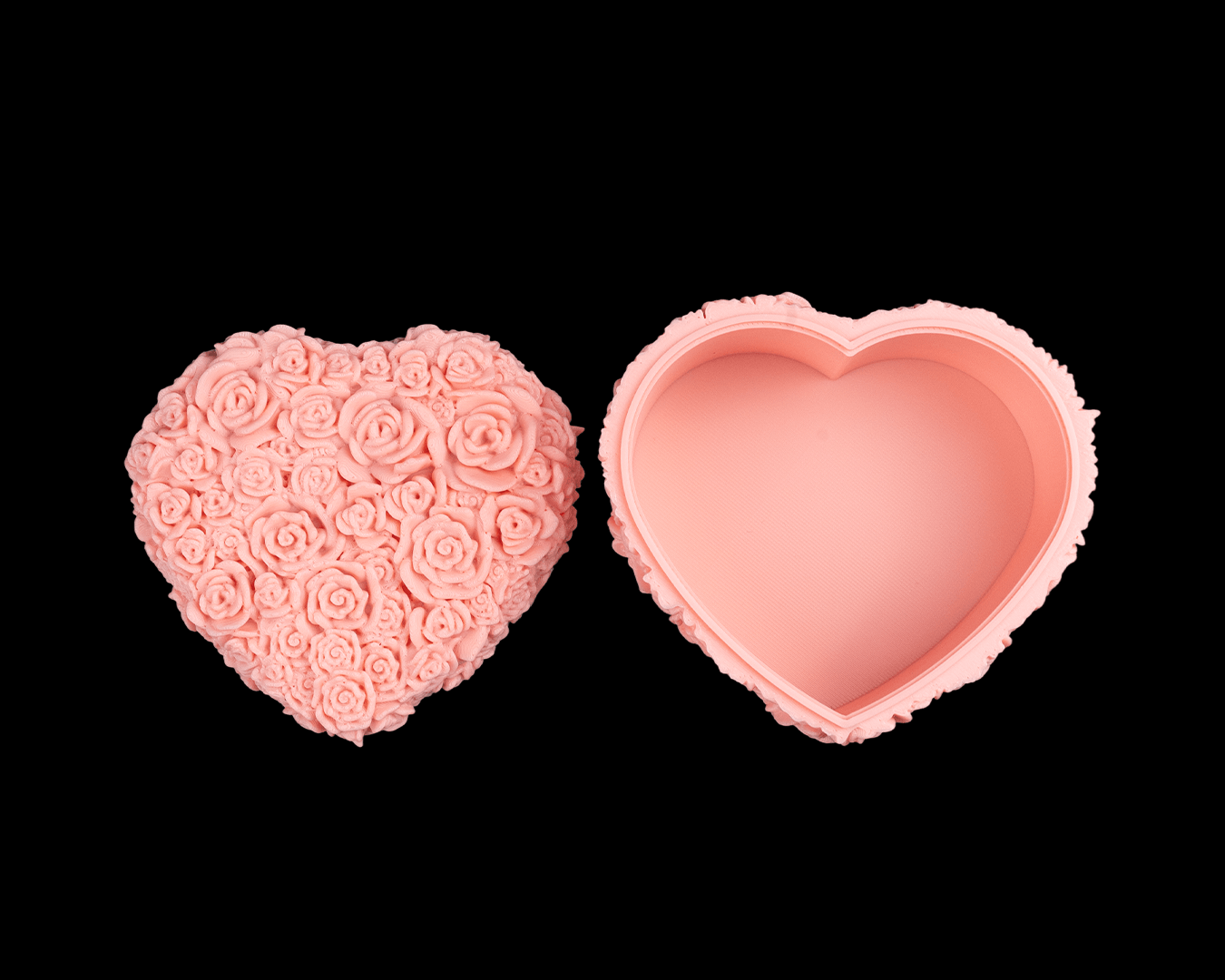 Decorative Rose Heart Box